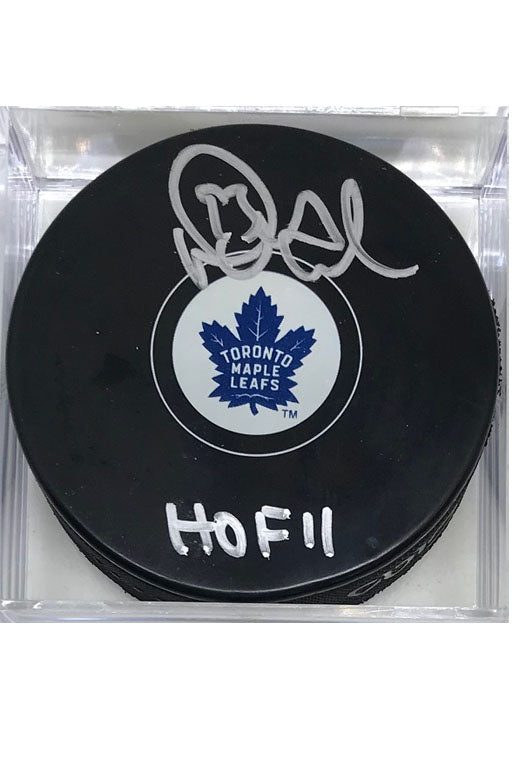 Toronto Maple Leafs Doug Gilmour Autograph Puck